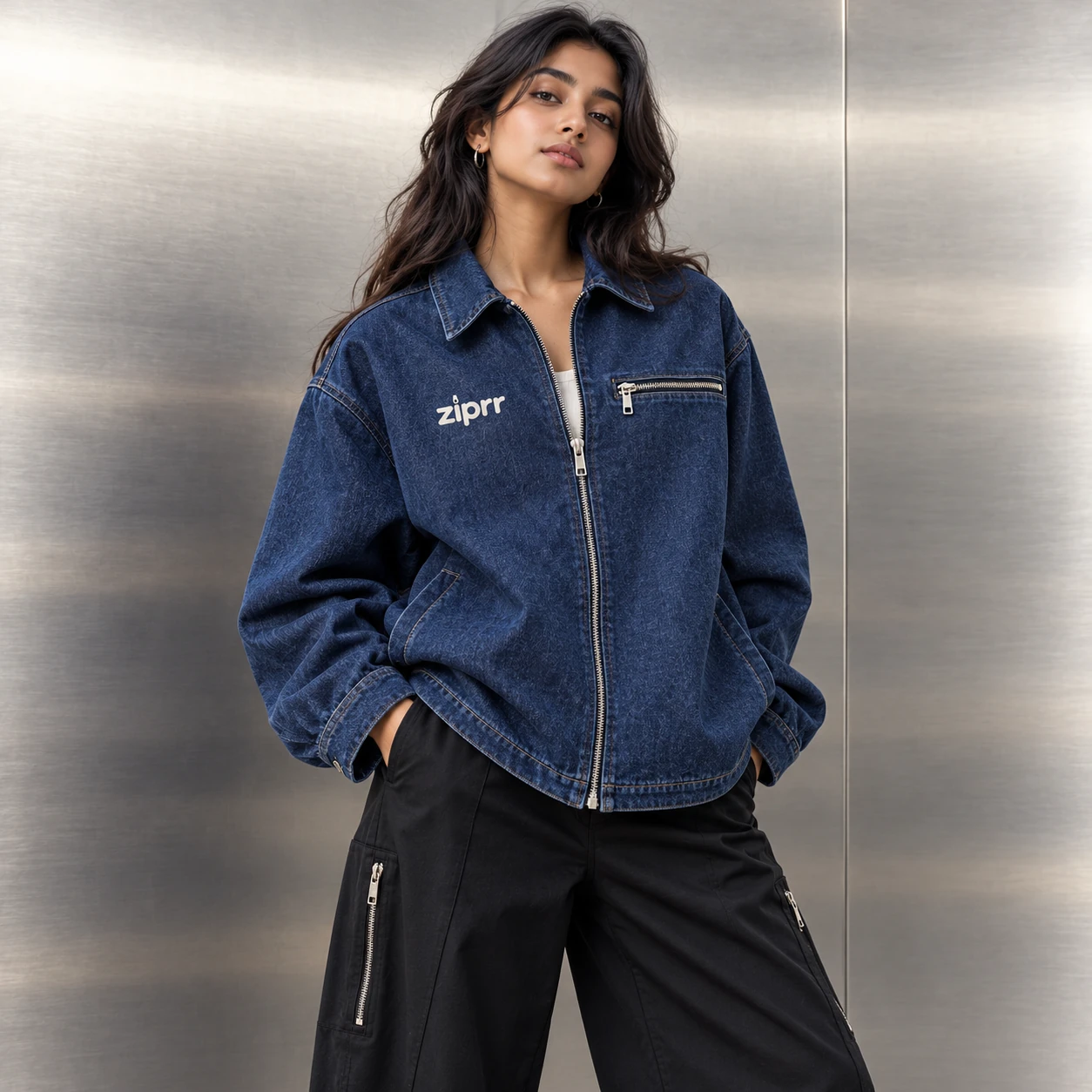 Raw Indigo Utility Denim Jacket